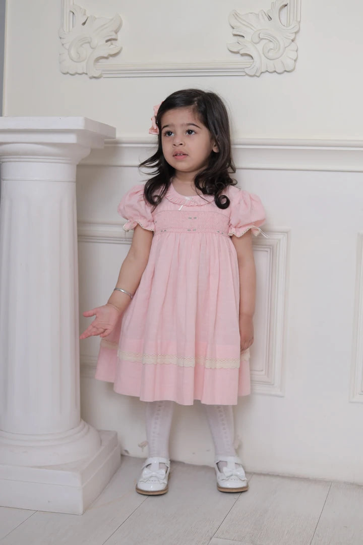 Leonora's Coral Dream Smocked Frock