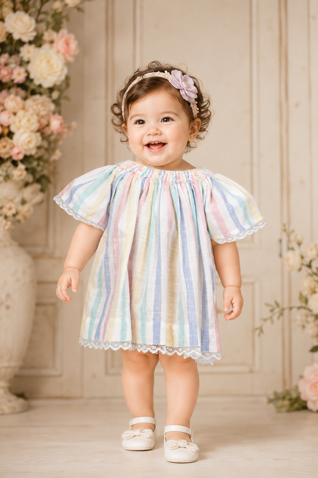 Rainbow Bishop Smocked Frock