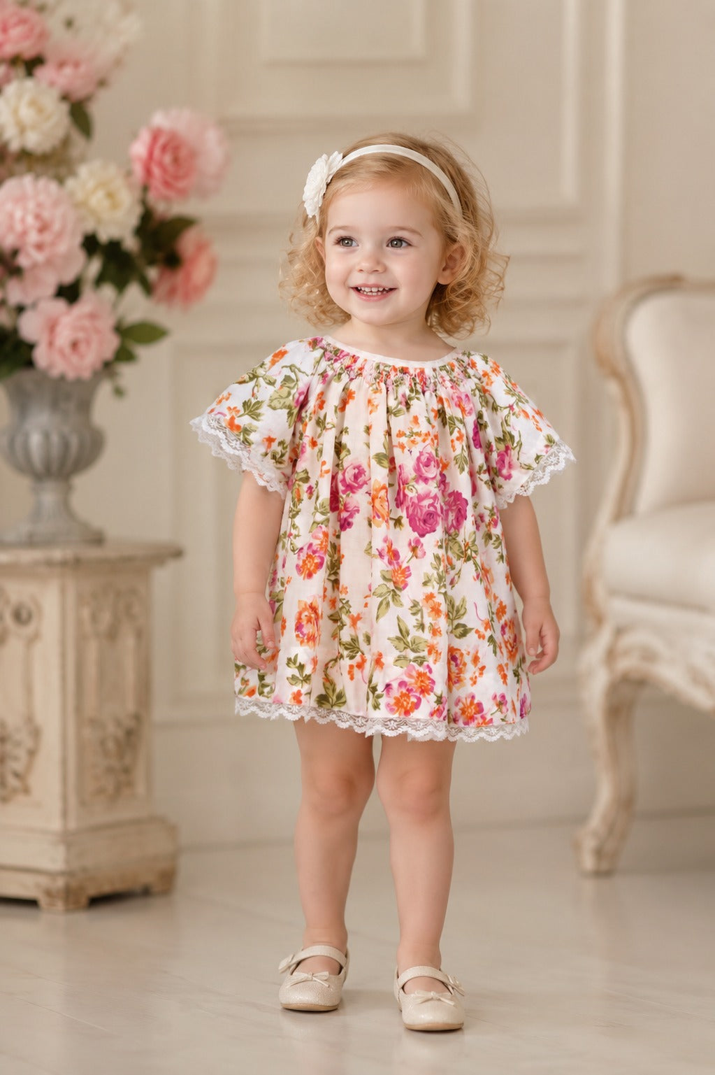 Alice's Tea Party Smocked Frock