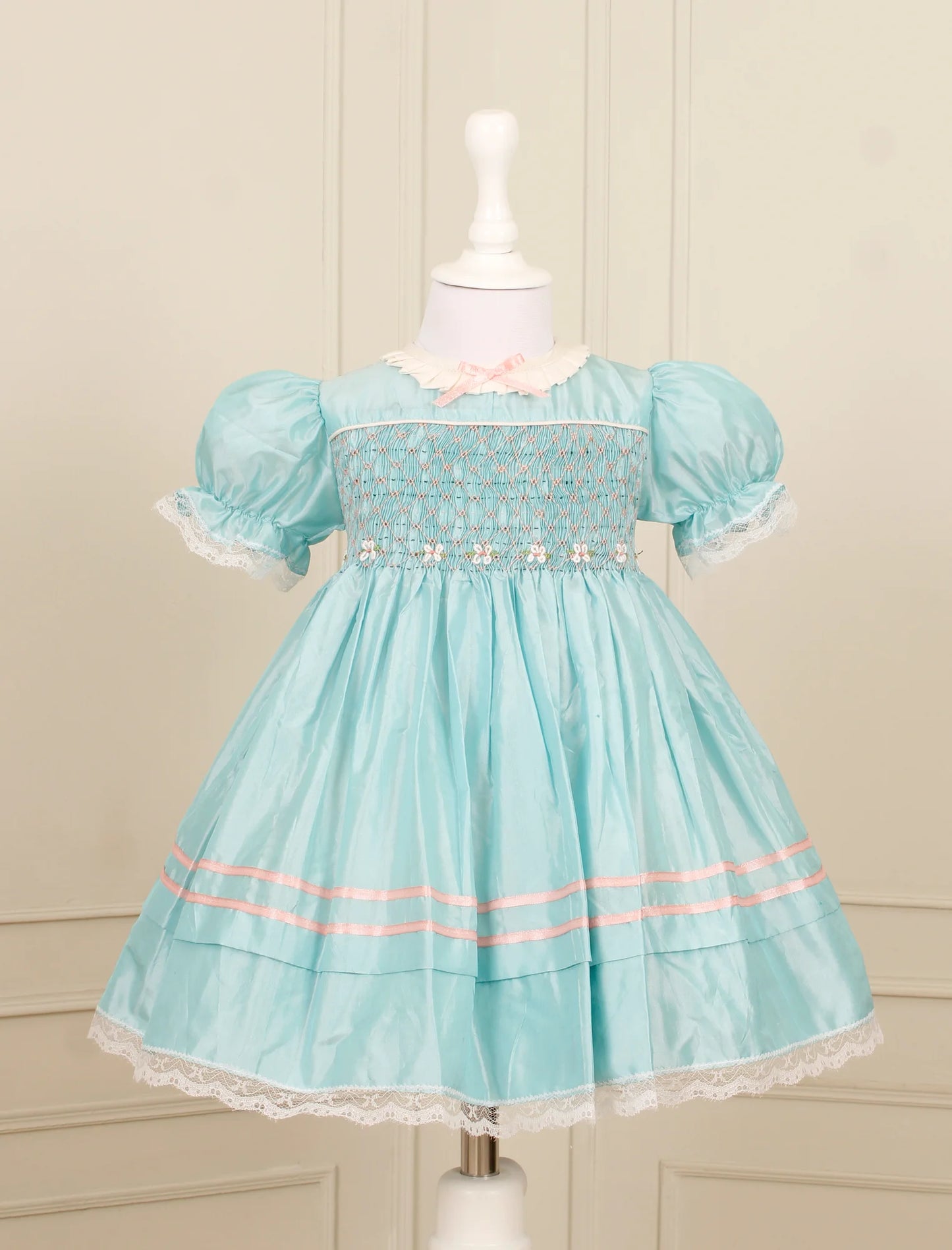 El-Louise Silk Smocked Frock - Image 3