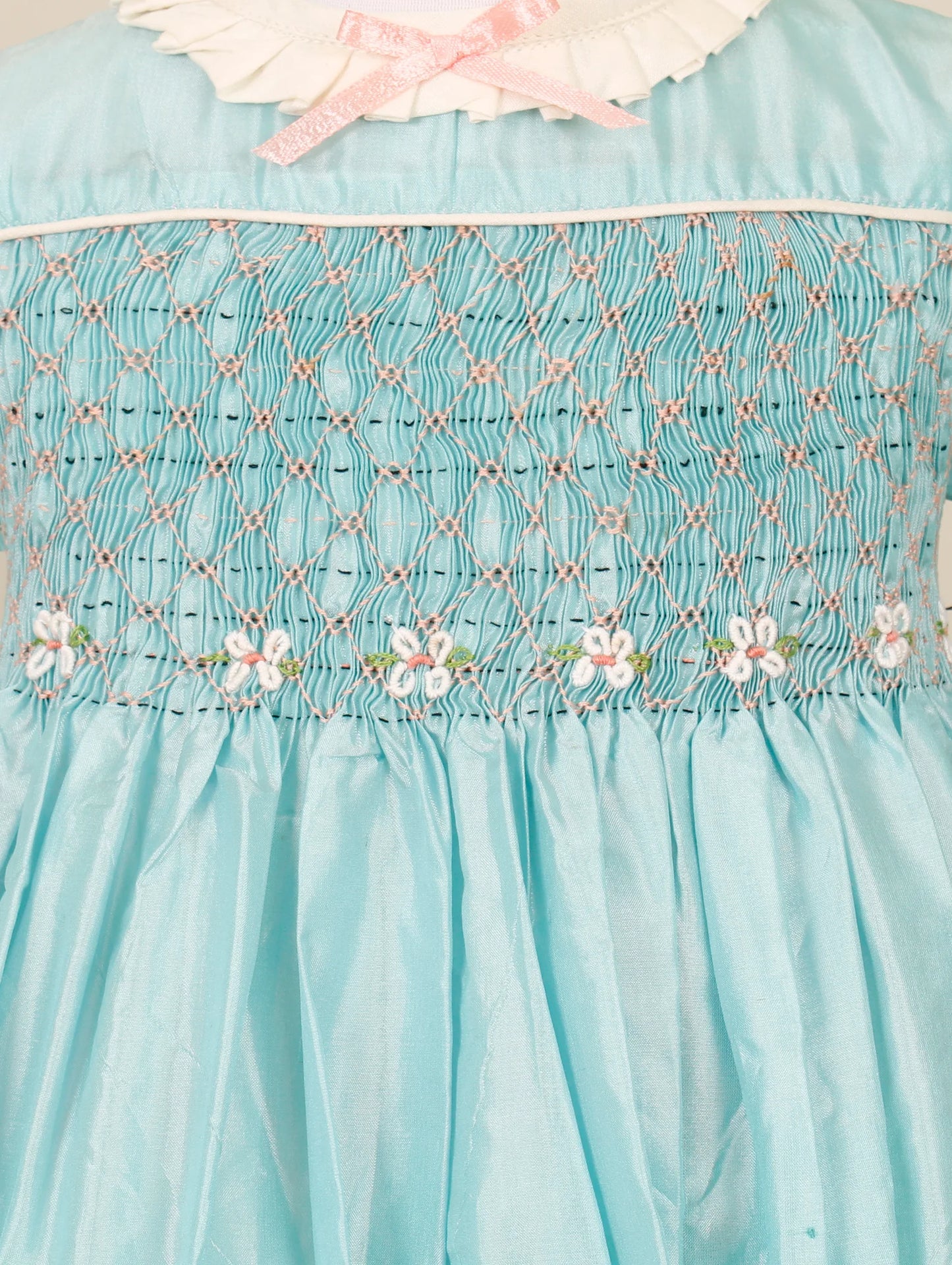 El-Louise Silk Smocked Frock - Image 4