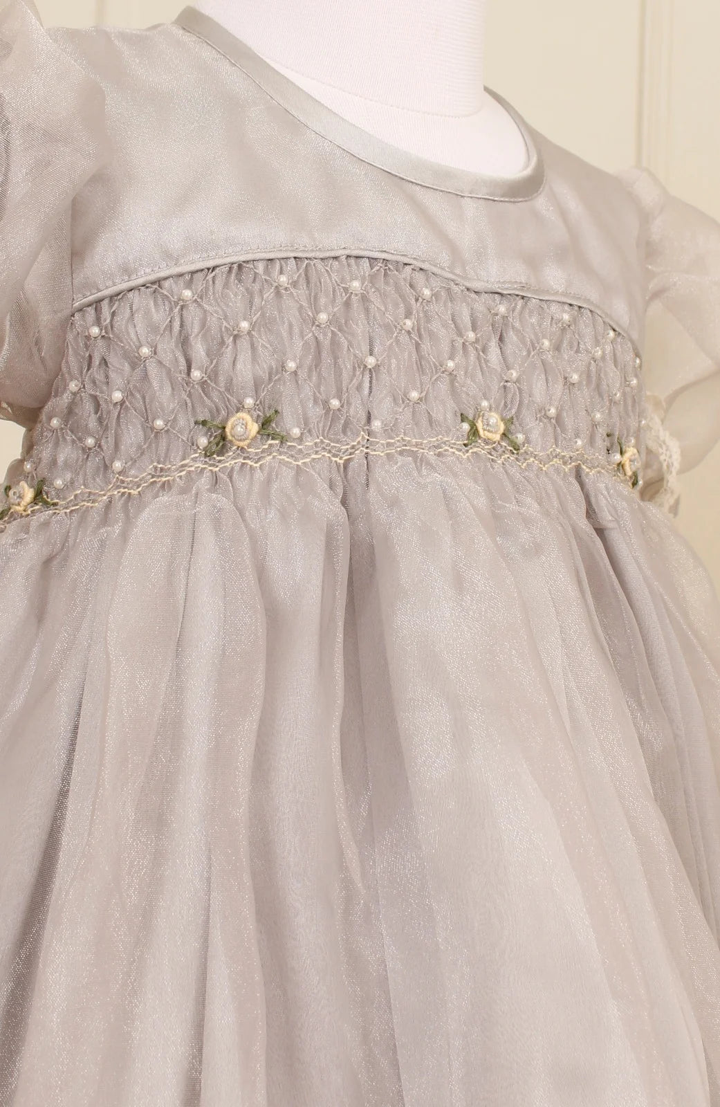 Elsa Grey Smocked Frock - Image 2