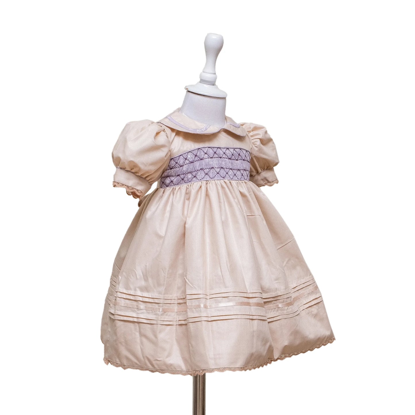 Mauve Delight Smocked Frock - Image 6