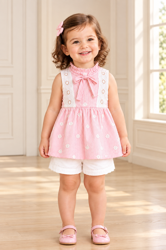 Kimberly Pink Smocked Frock