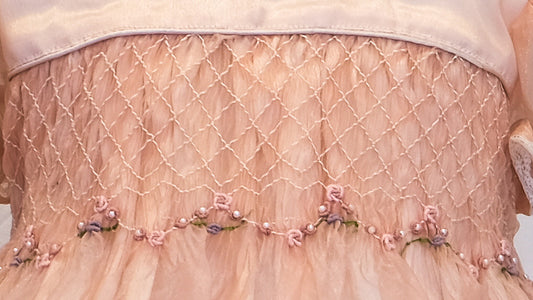 Peaches and cream Smocked Frock