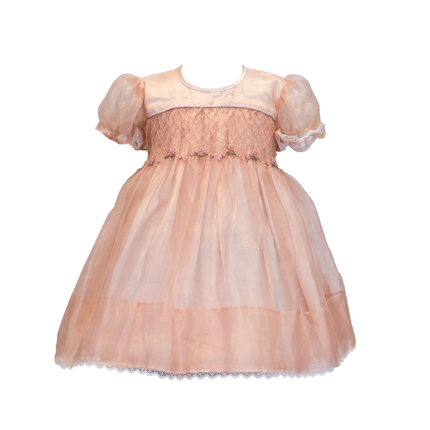 Peaches and cream Smocked Frock