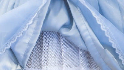 Elsa blue organza Smocked Frock