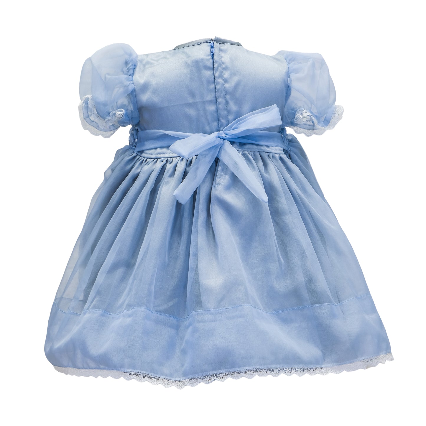 Elsa blue organza Smocked Frock