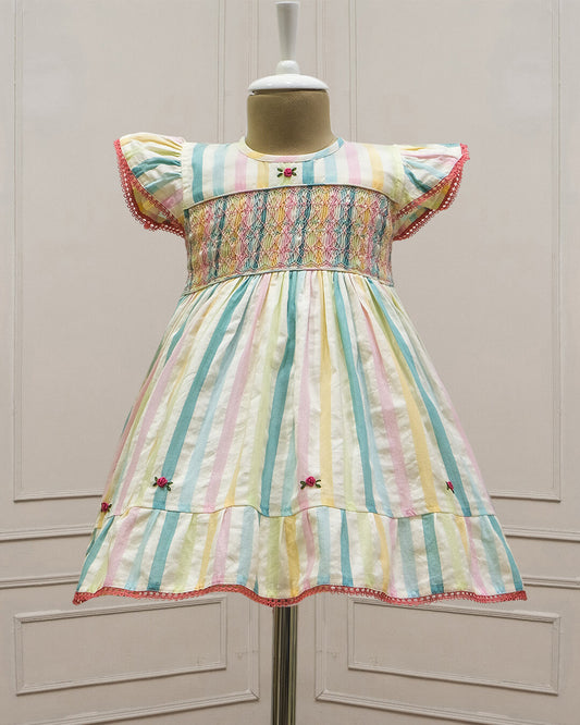 Unicorn Twist Smocked Frock