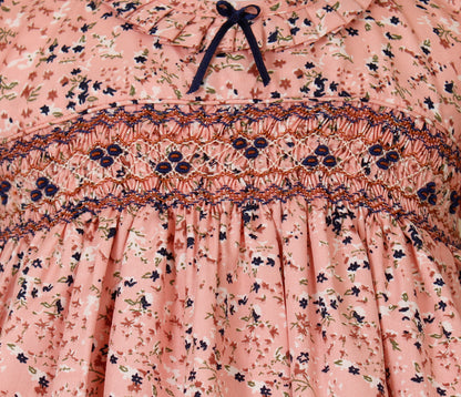 Whimsical Garden Pink Smocked Frock
