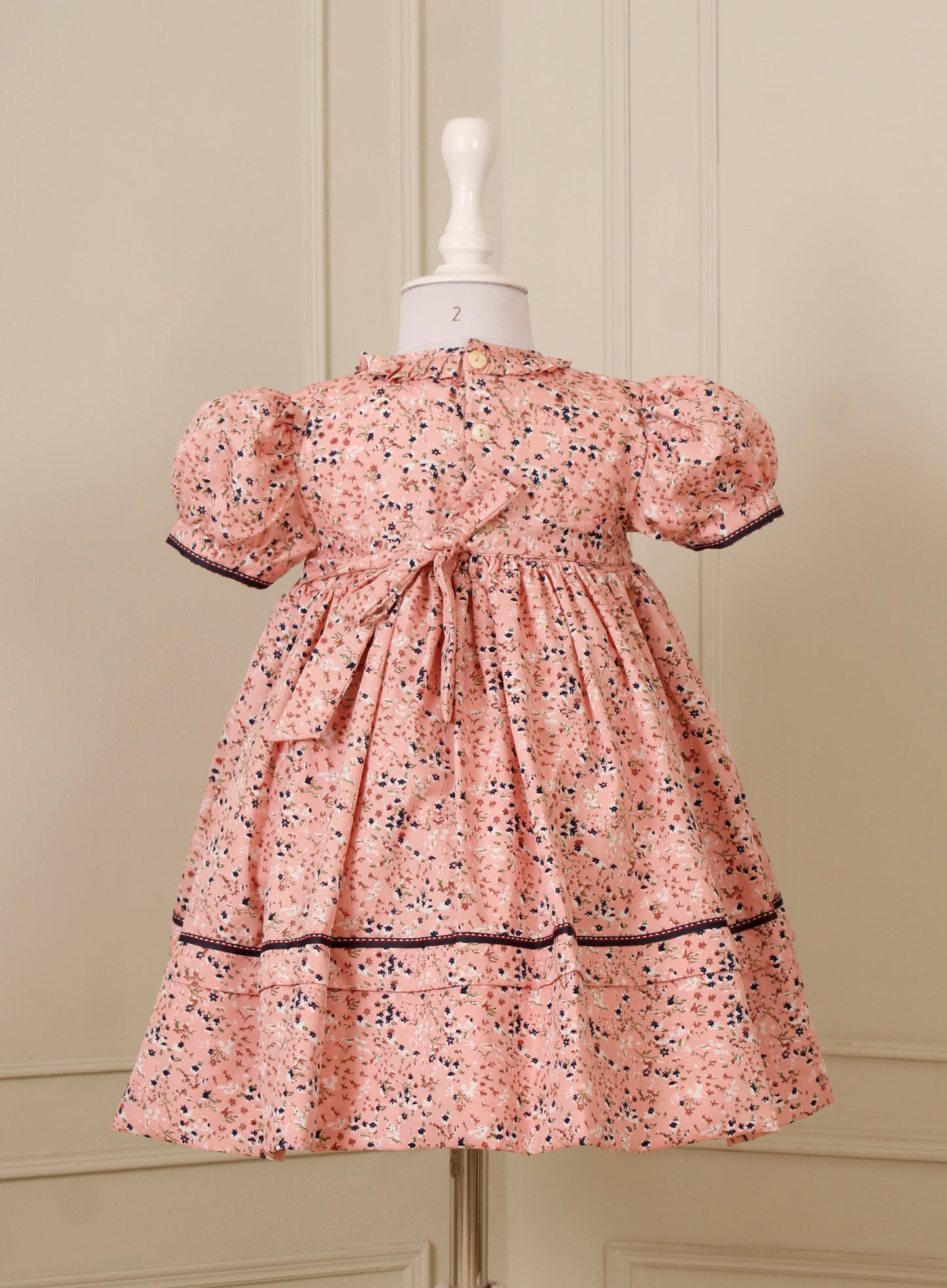 Whimsical Garden Pink Smocked Frock