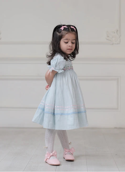 Cinderella Sky Blue Smocked Frock