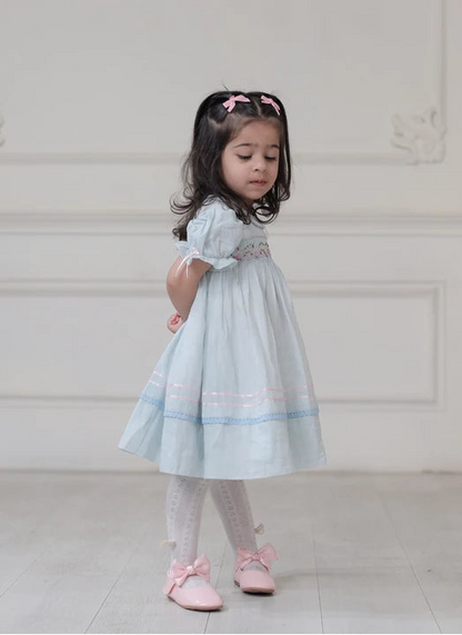 Cinderella Sky Blue Smocked Frock
