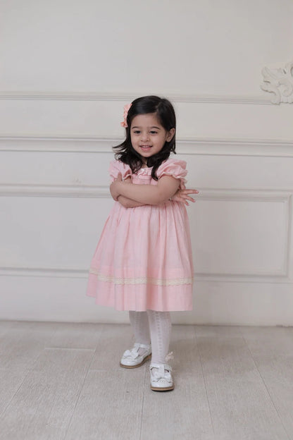 Leonora's Coral Dream Smocked Frock