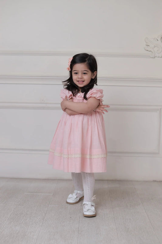 Leonora's Coral Dream Smocked Frock