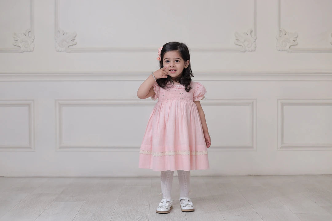 Leonora's Coral Dream Smocked Frock