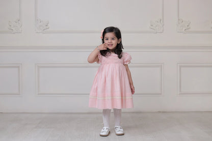 Leonora's Coral Dream Smocked Frock