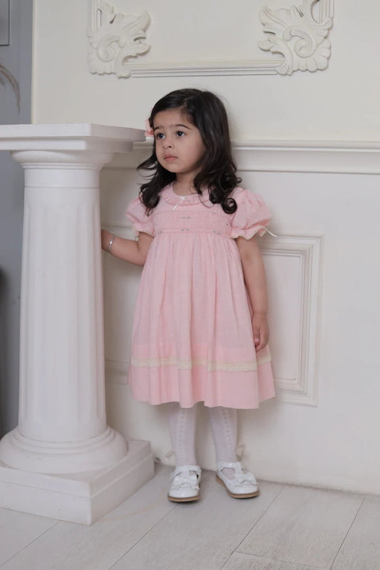 Leonora's Coral Dream Smocked Frock