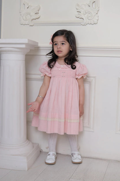 Leonora's Coral Dream Smocked Frock