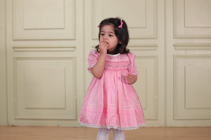 Sweetheart Silk Smocked Frock