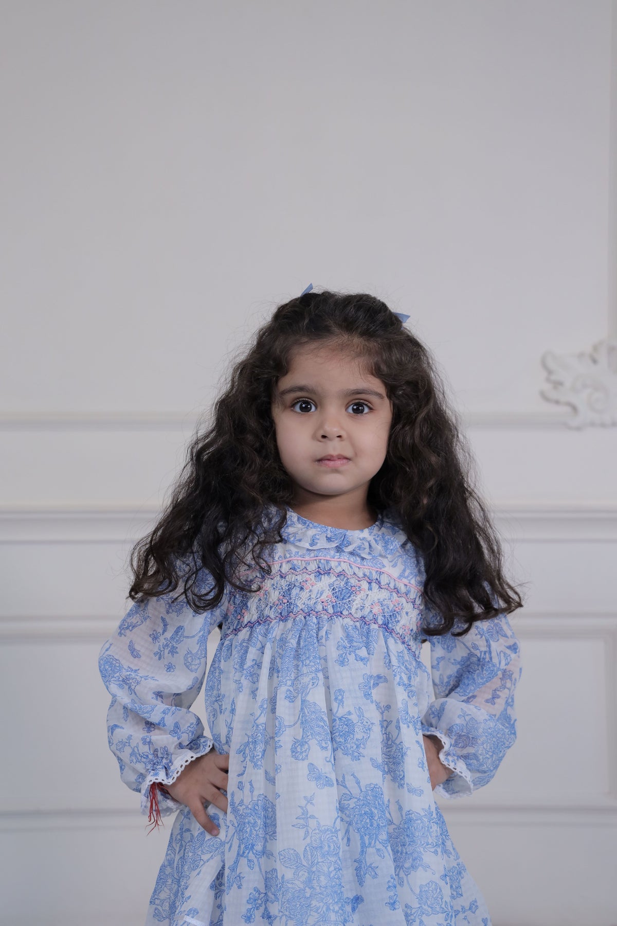 Bunnykins Toile Blue Smocked Frock