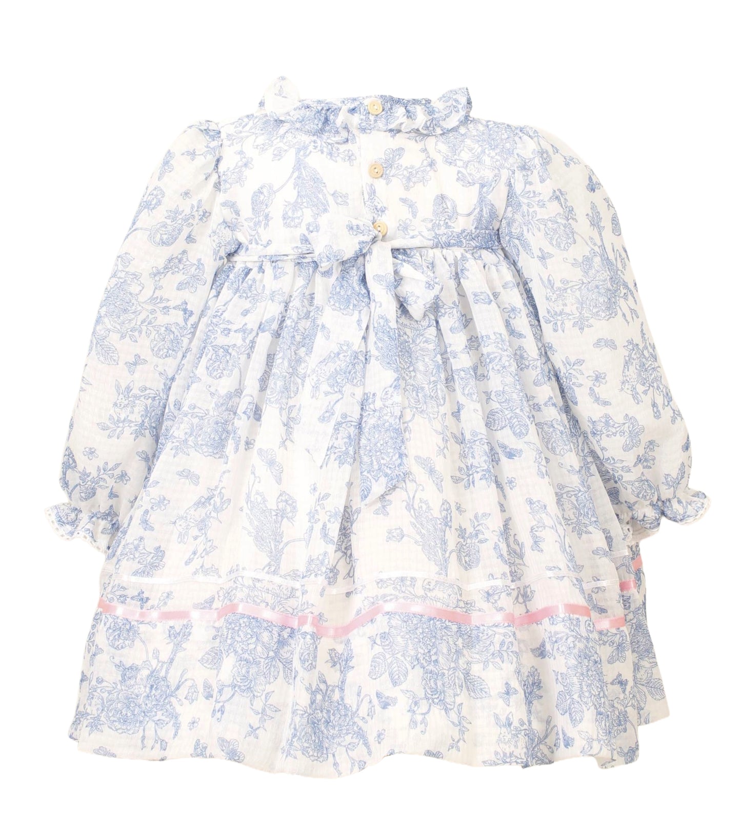Bunnykins Toile Blue Smocked Frock