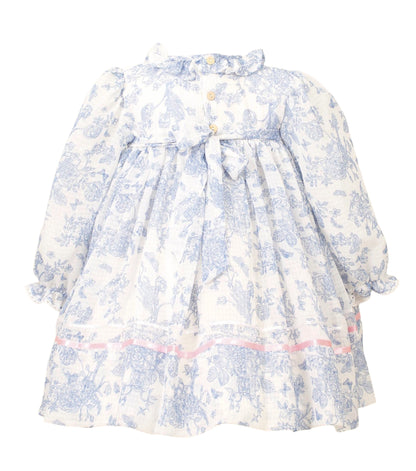 Bunnykins Toile Blue Smocked Frock