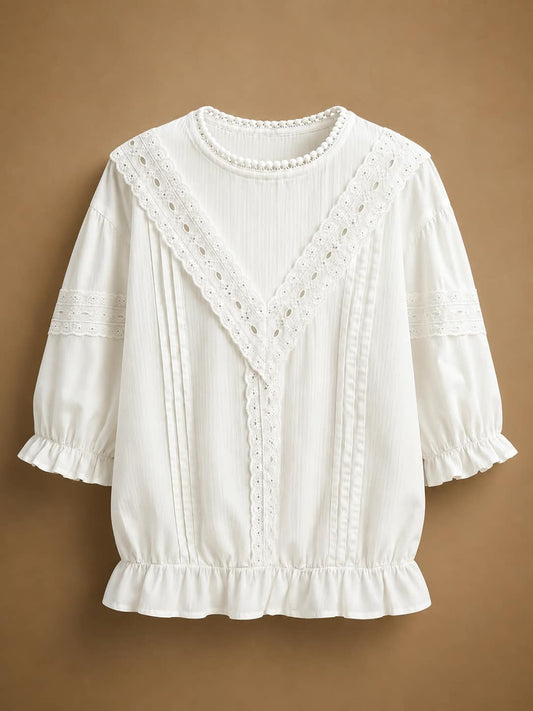 Grace Kelly White Smocked Frock