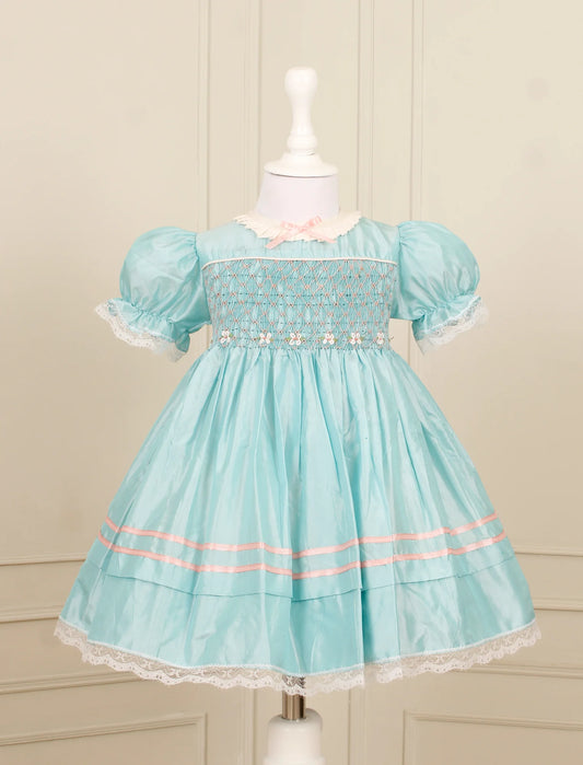 El-Louise Silk Smocked Frock - Image 3