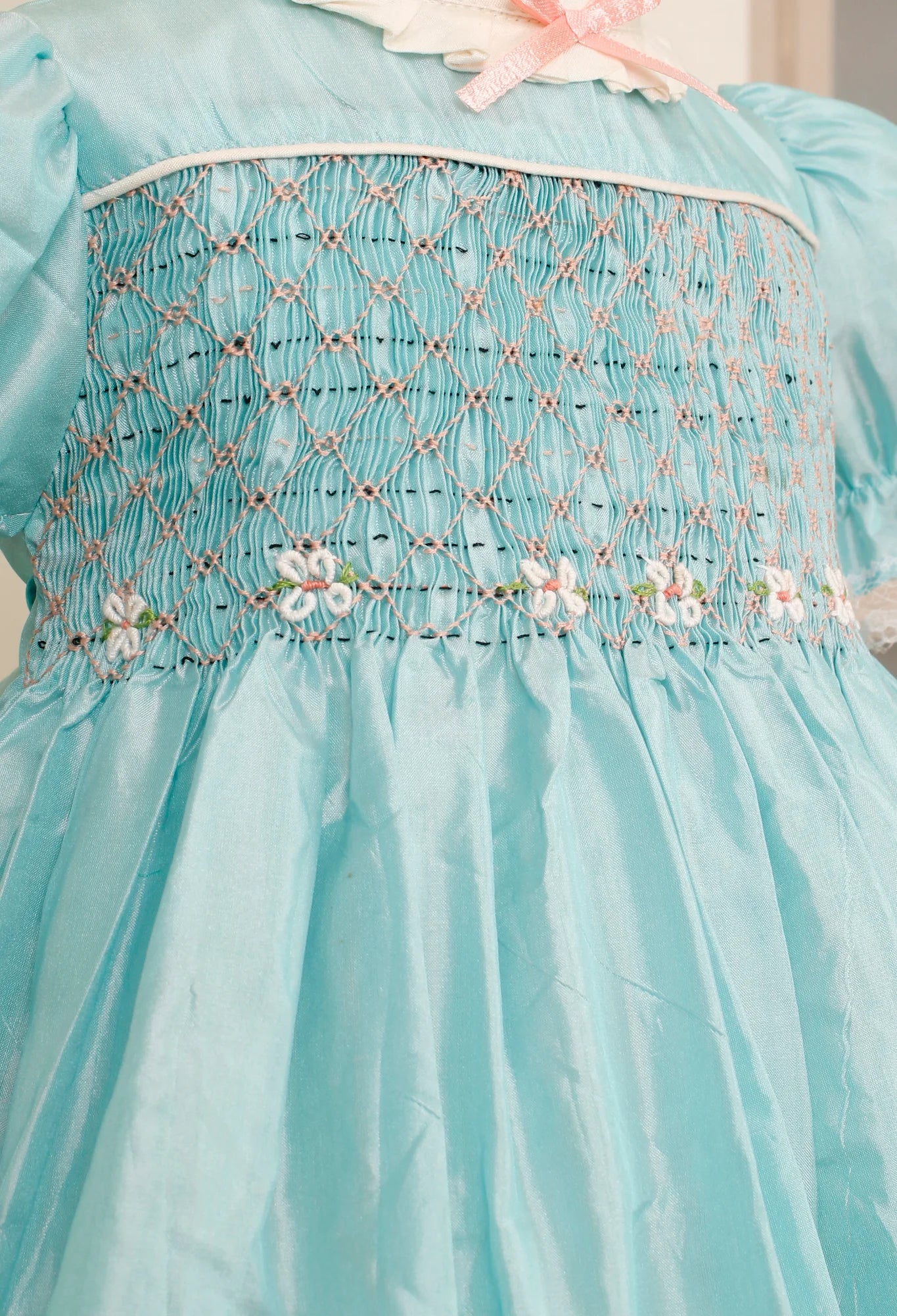 El-Louise Silk Smocked Frock - Image 5