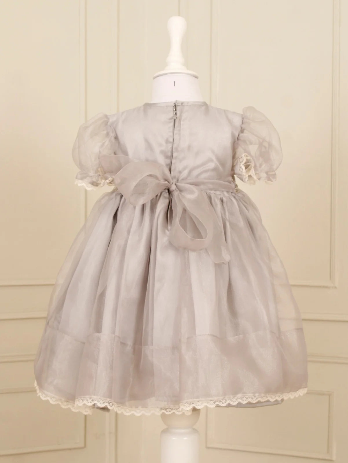 Elsa Grey Smocked Frock - Image 4