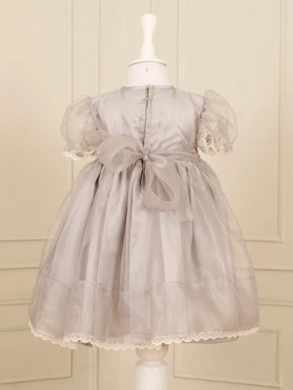 Elsa Grey Smocked Frock - Image 4