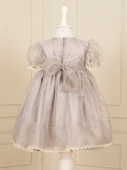 Elsa Grey Smocked Frock - Image 4