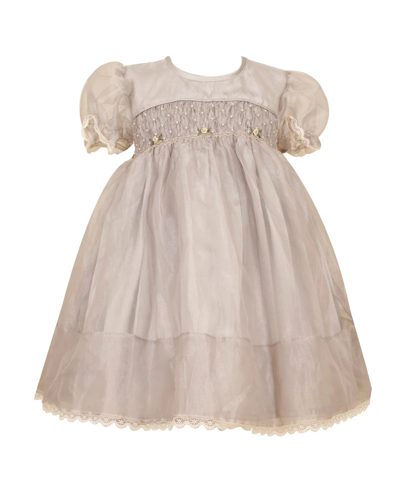 Elsa Grey Smocked Frock - Image 5