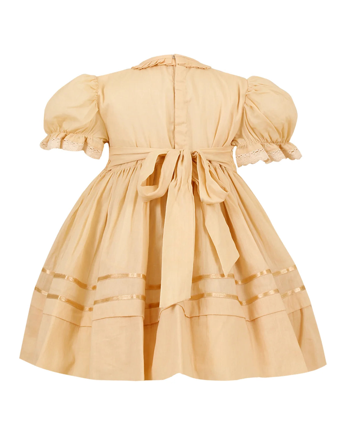 Lucie Beige Smocked Frock - Image 1