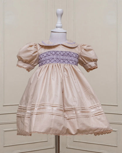 Mauve Delight Smocked Frock - Image 2