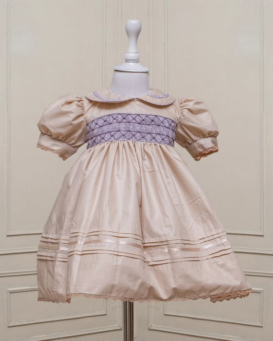 Mauve Delight Smocked Frock - Image 2