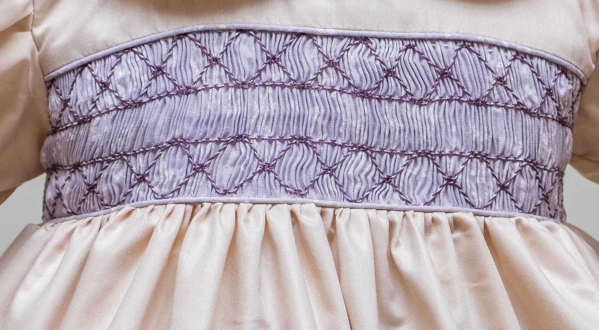 Mauve Delight Smocked Frock - Image 3