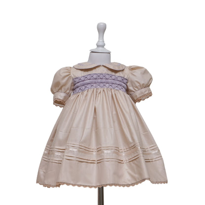 Mauve Delight Smocked Frock - Image 9